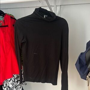 Black Women's Turtleneck Top